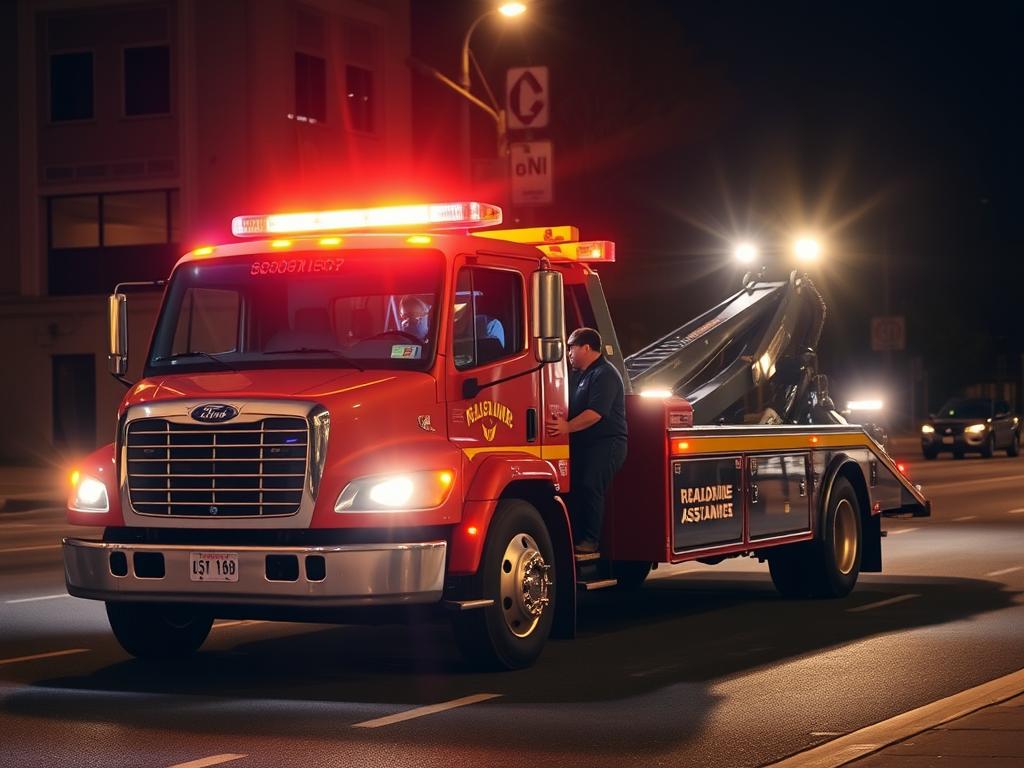 24/7 emergency $50 Towing Service Raleigh NC at night