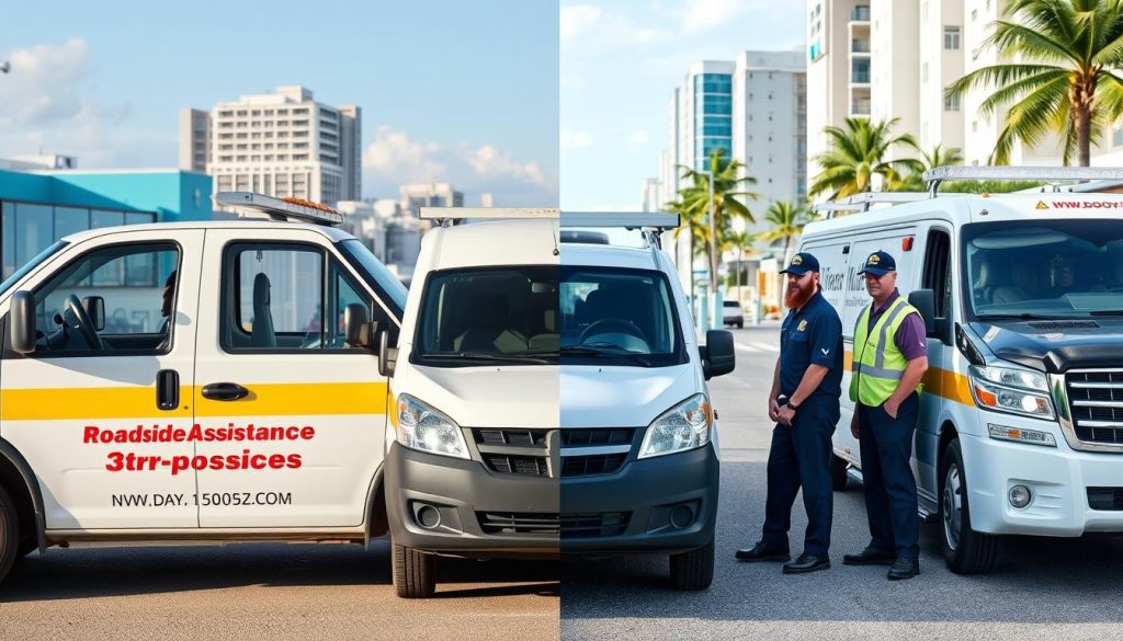 Comparing roadside assistance providers in Miami