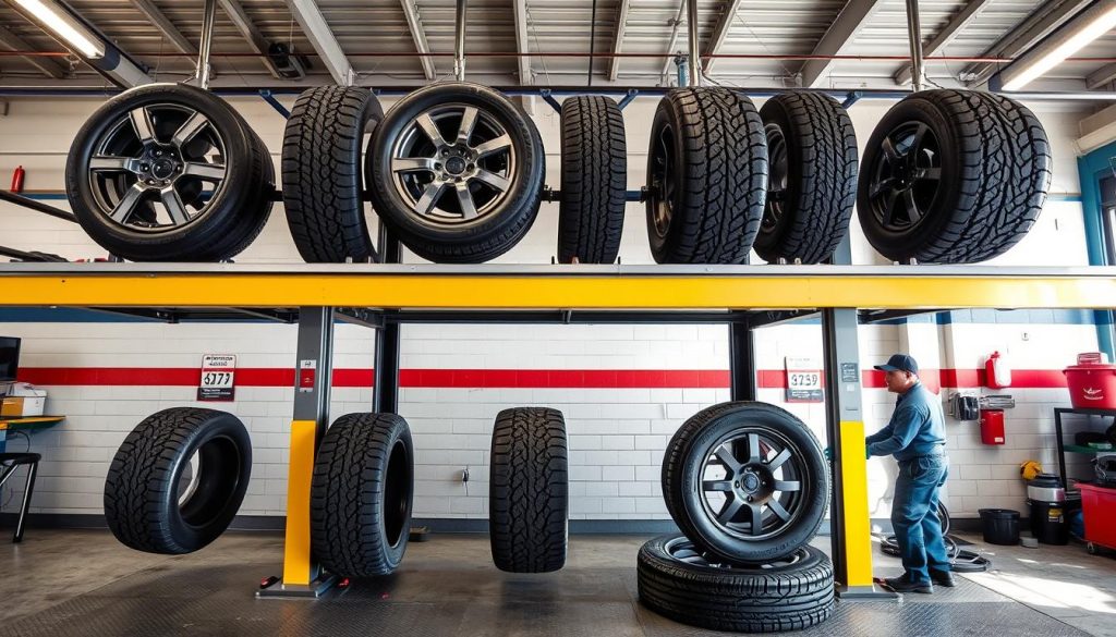 Complete tire change process being performed at Prescott Valley service center