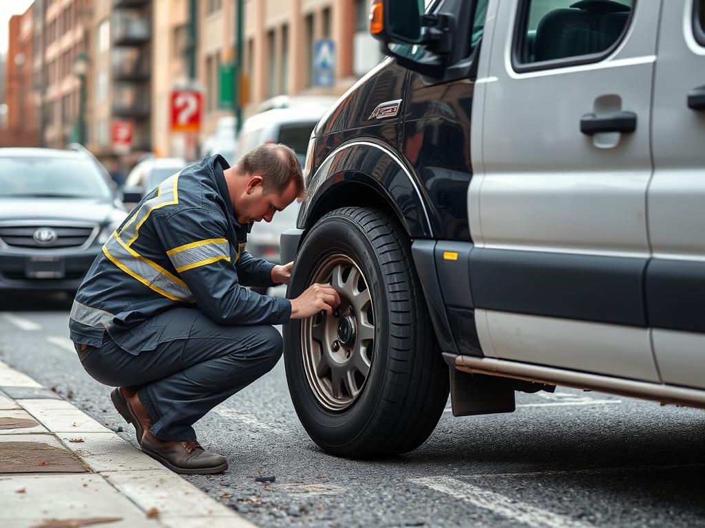 Emergency mobile tire change service in Baltimore Maryland