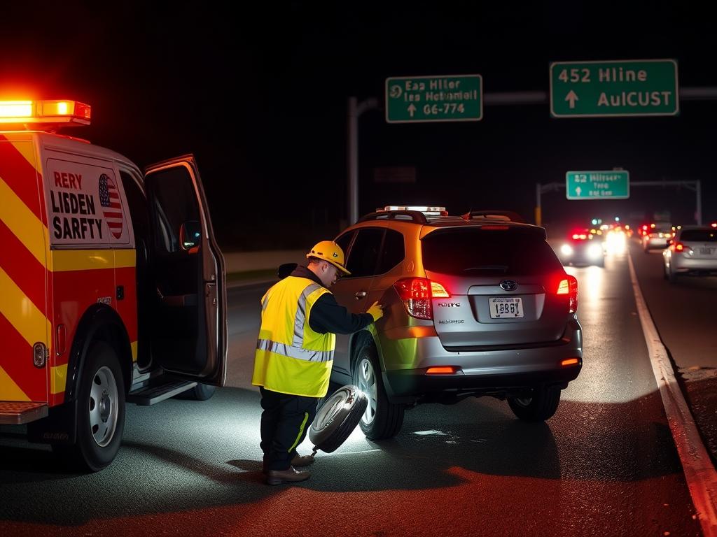 Emergency roadside tire service in Addison Illinois