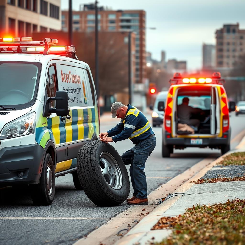 Emergency roadside tire service in Wilmington Delaware