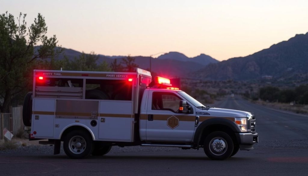 Emergency tire change service vehicle in Prescott Arizona