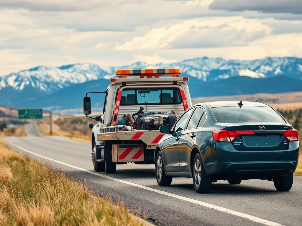 Flat tire assistance on a Bozeman highway