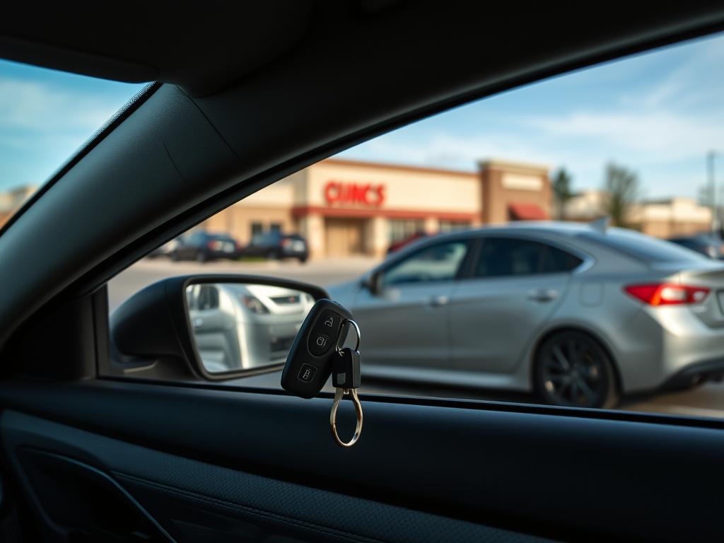 Keys locked inside a car in Elkhart Indiana
