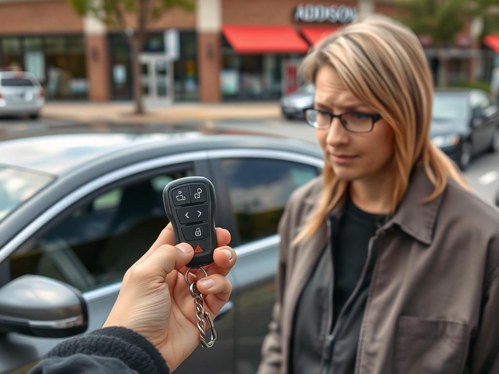 Malfunctioning electronic key fob in Addison Illinois