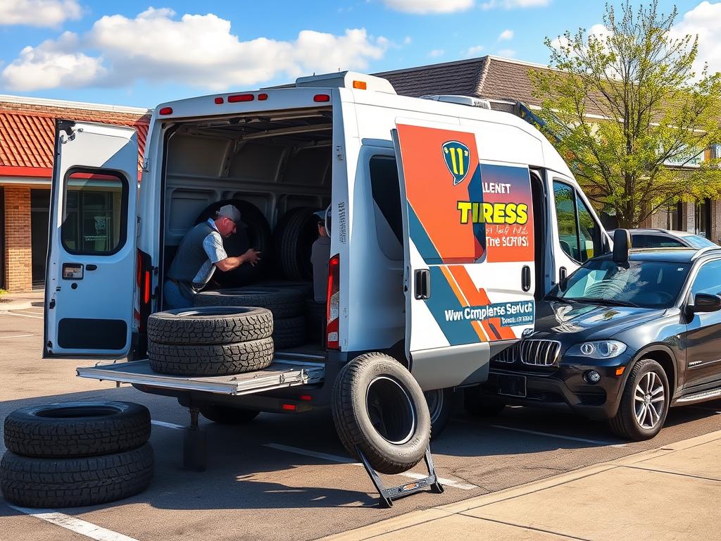 Mobile tire replacement service in Addison Illinois