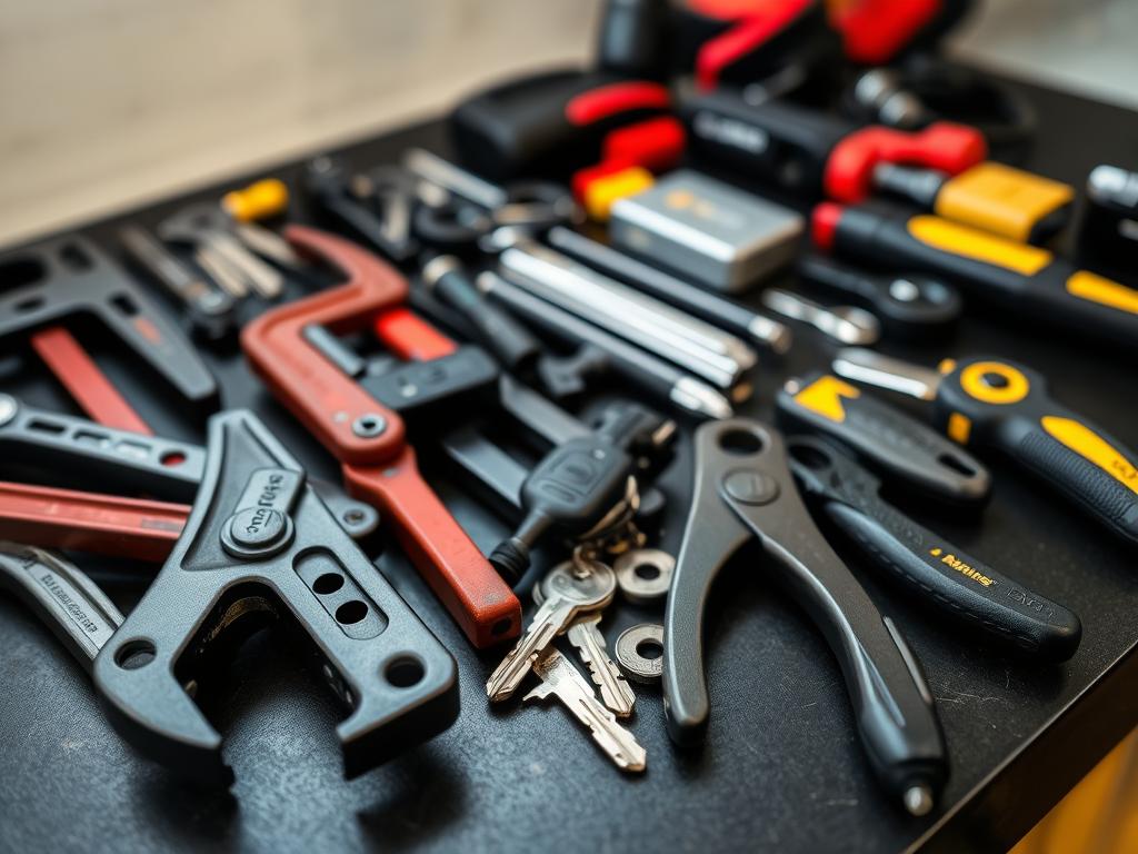 Professional locksmith tools used for auto lockout services in Addison Illinois