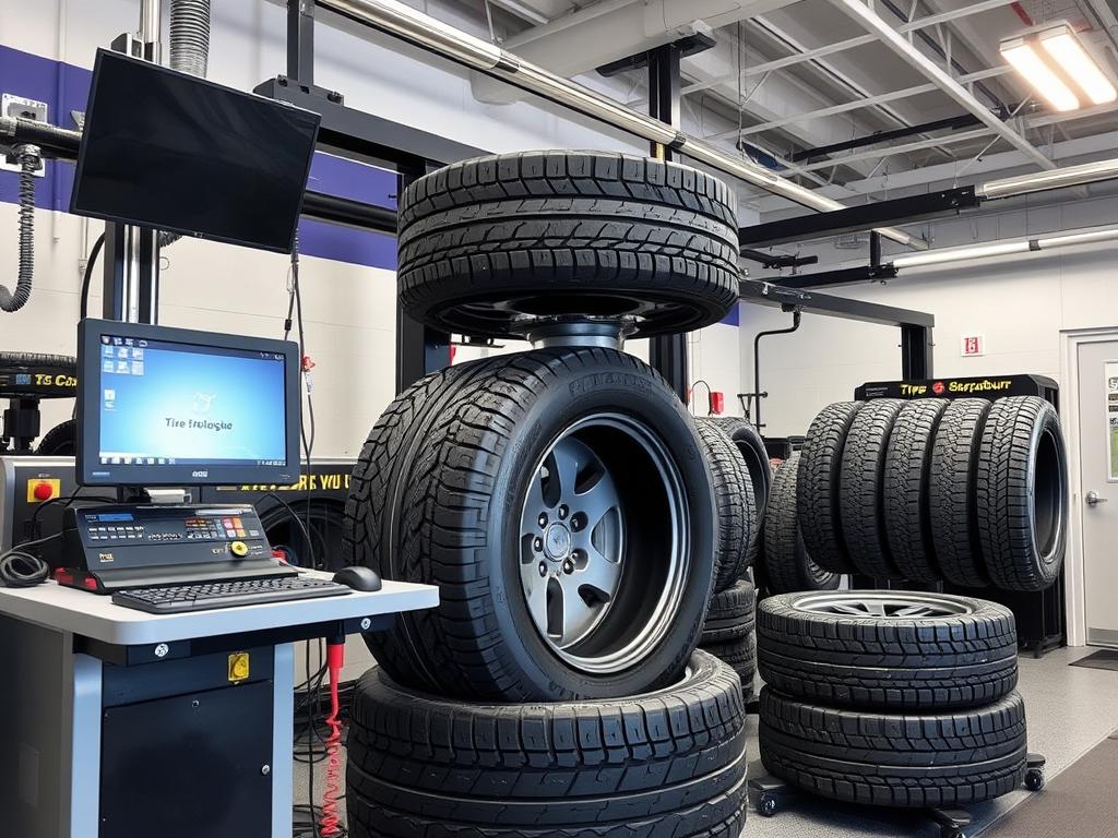 Professional tire changing equipment in Harrisonburg service center