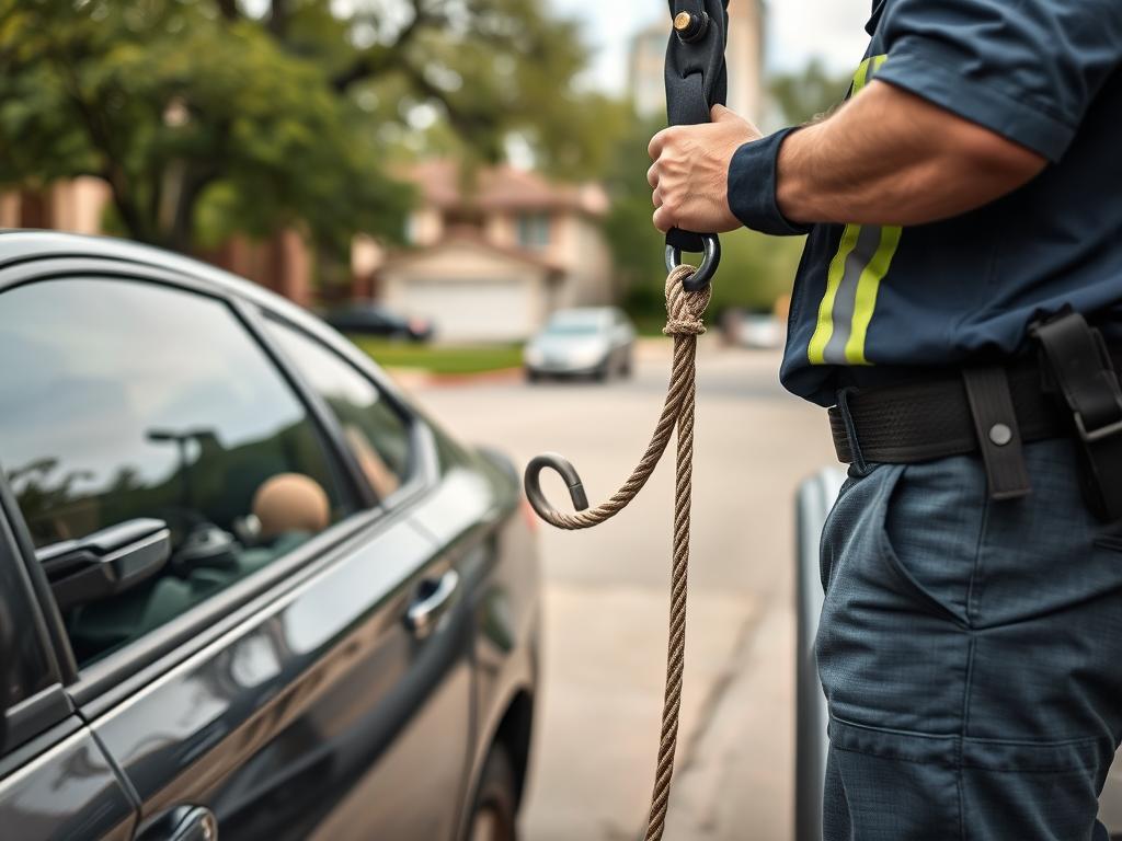 Professional tow truck operator providing cheap towing in Dallas