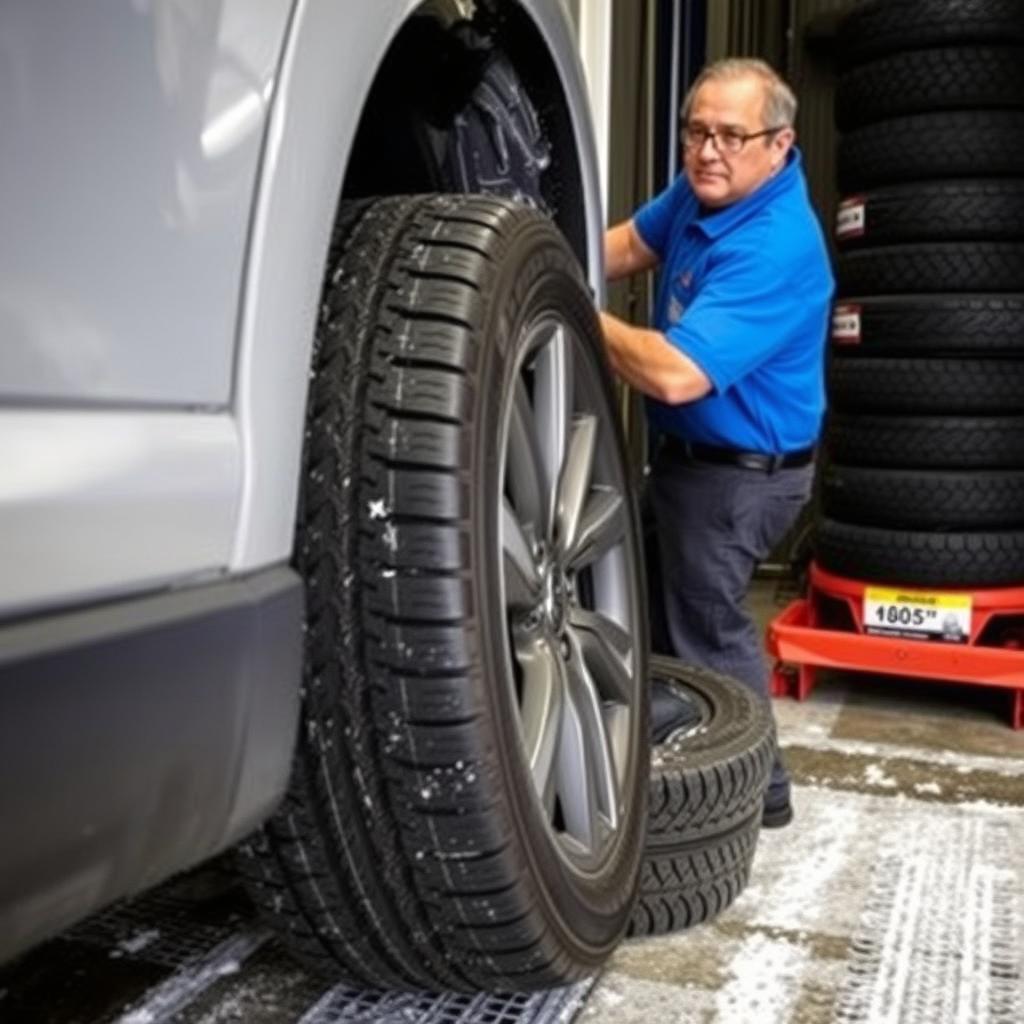 Seasonal tire swap service for Wilmington weather conditions