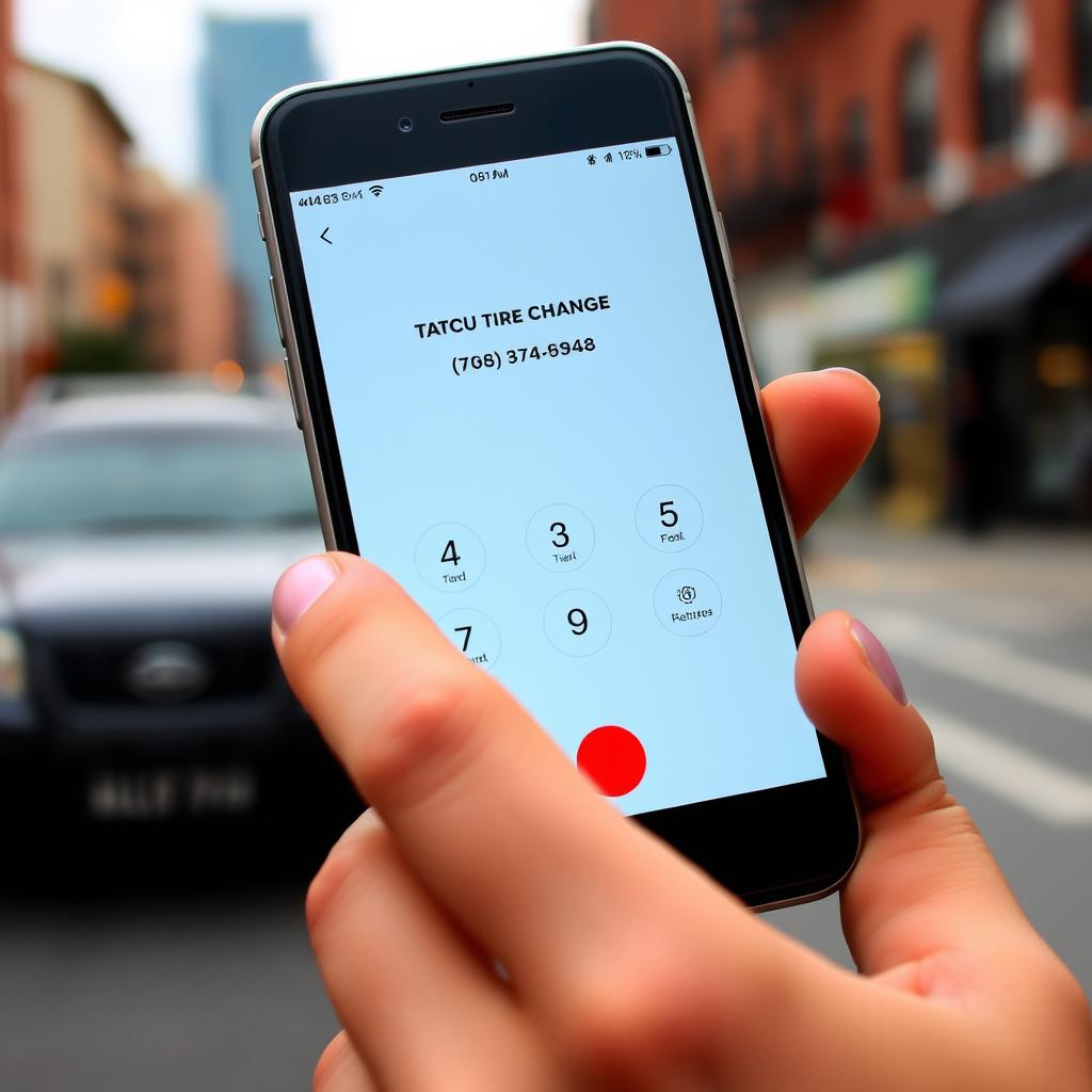 Step 1: Contact our Baltimore tire change service