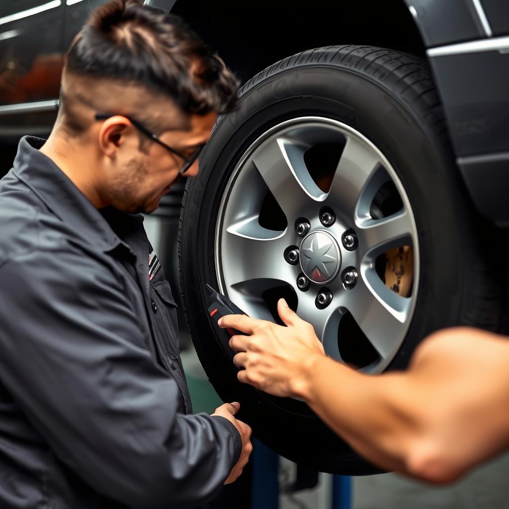 Step 2: Professional tire assessment in Baltimore Maryland