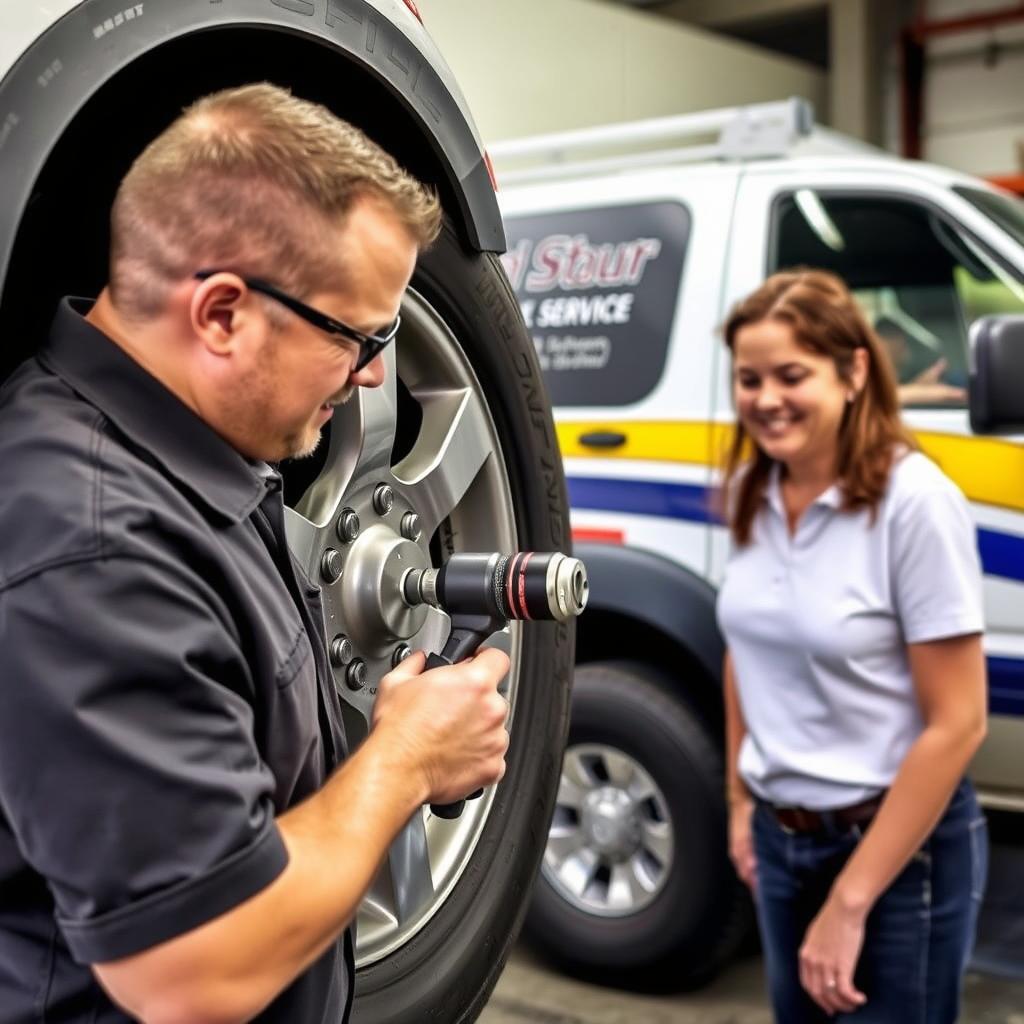 Step 3: Expert tire service completion in Baltimore Maryland