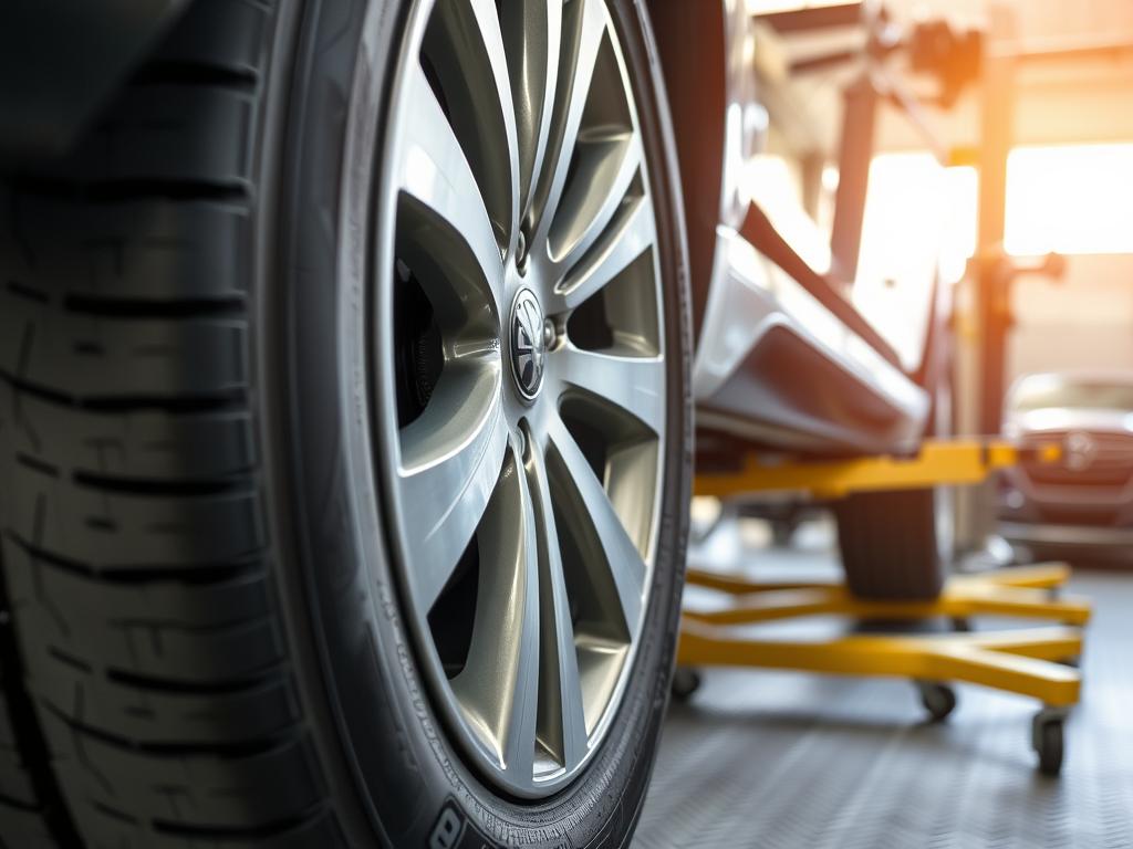 Summer tires being installed at a Harrisonburg tire change service center
