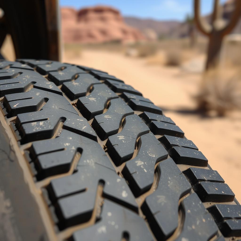 Tire tread wear indicator showing need for replacement in Prescott Valley