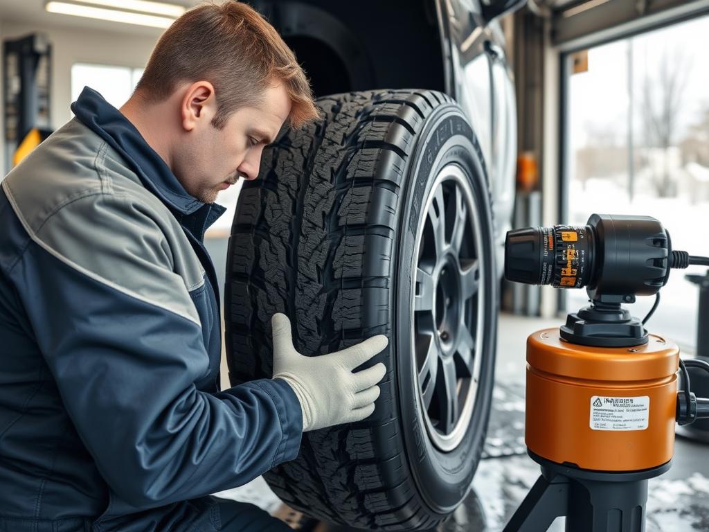 Winter tire installation by Harrisonburg tire change professionals