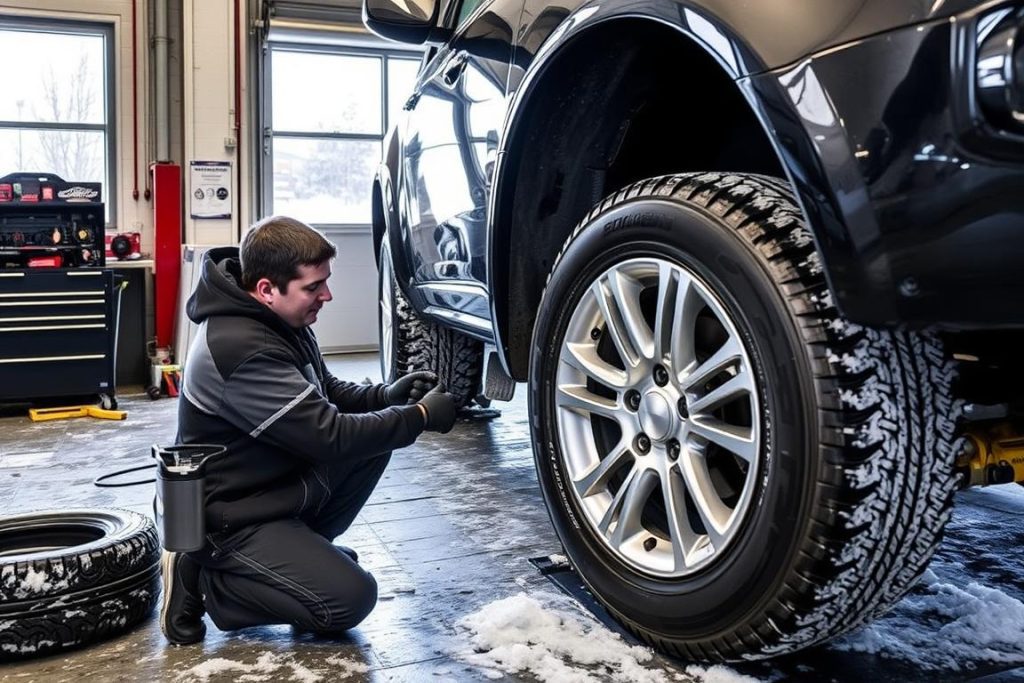 Winter tire preparation in Prescott Valley service center
