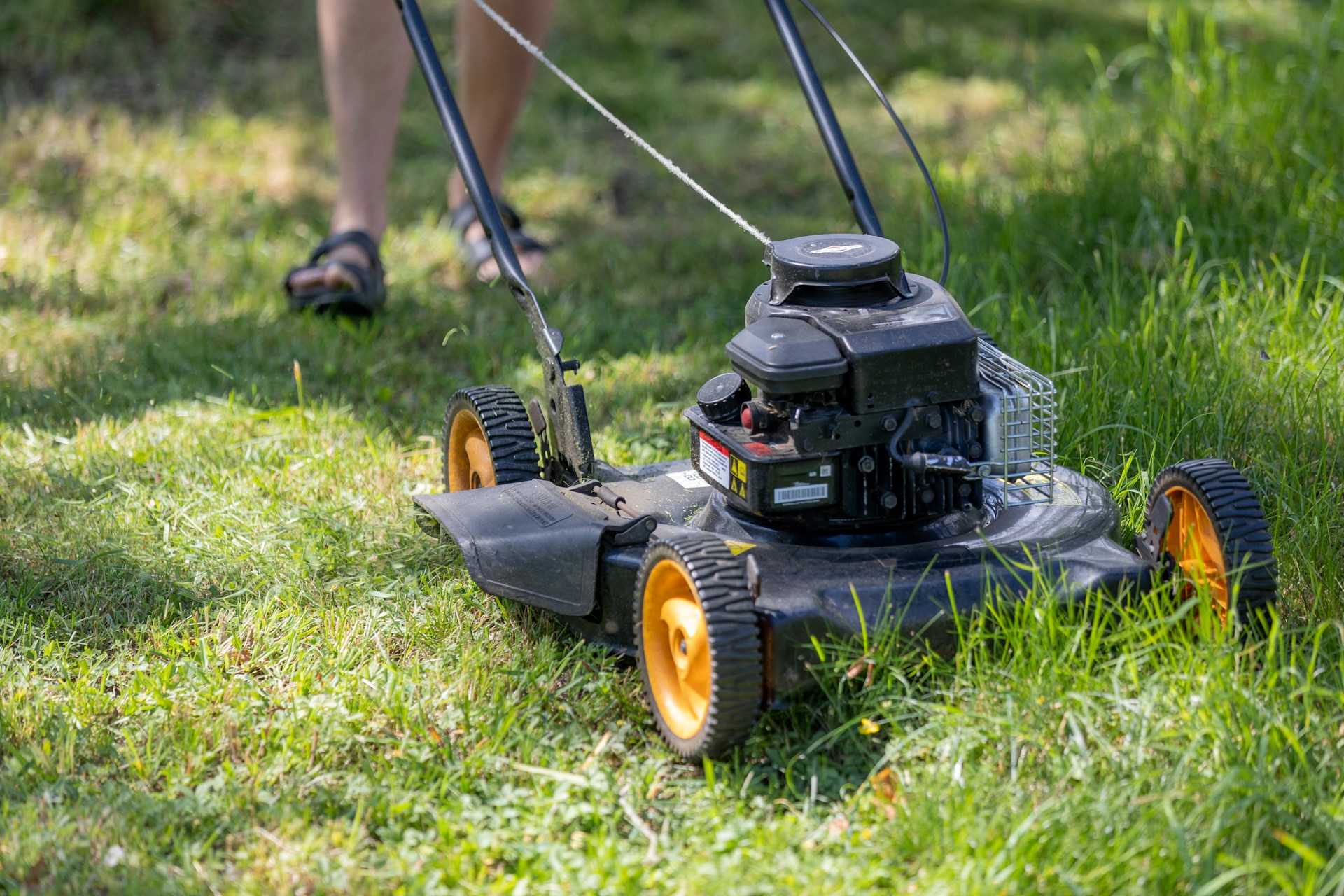 how to change a mower tire