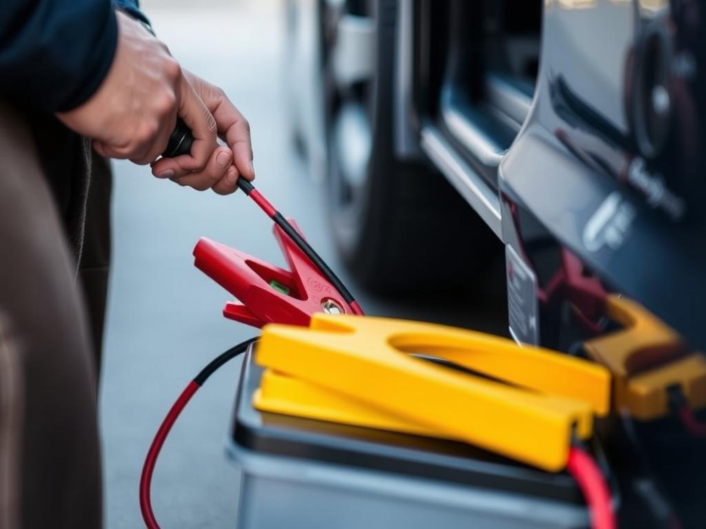 Battery jump start service in Downey, California