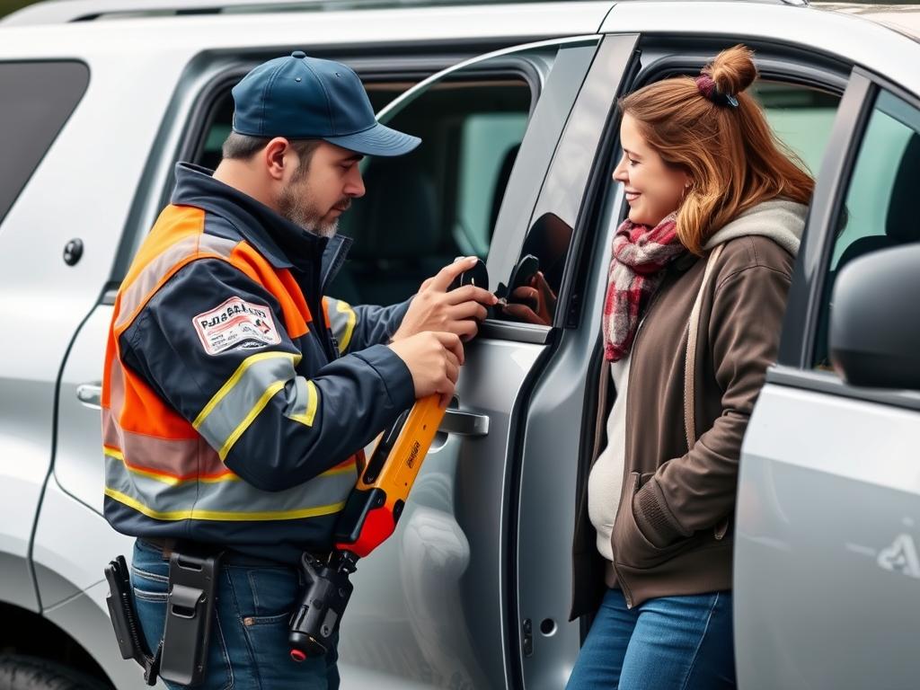 Car lockout service being provided by Anchorage $50 towing service