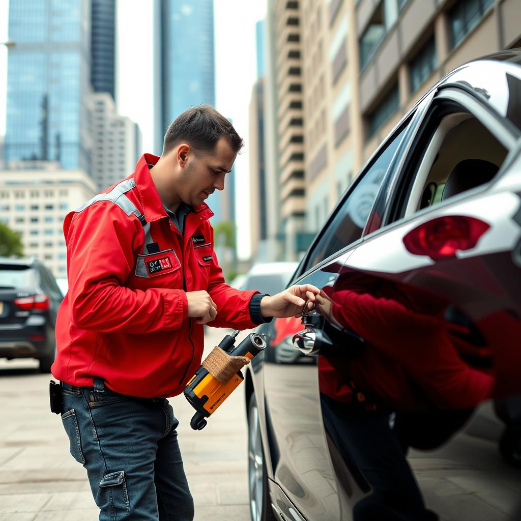 Car lockout service in downtown Houston