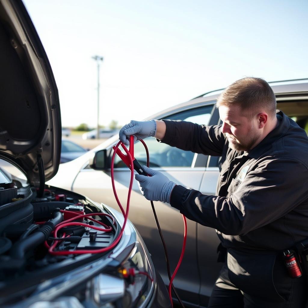 Dead battery jump start service in Longview