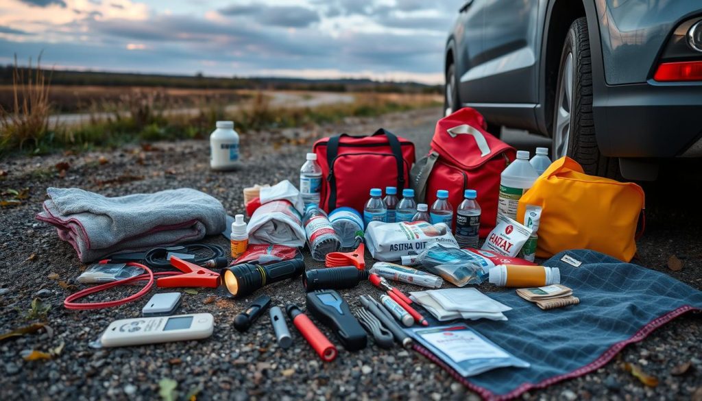 Emergency roadside kit prepared for Huntsville weather conditions