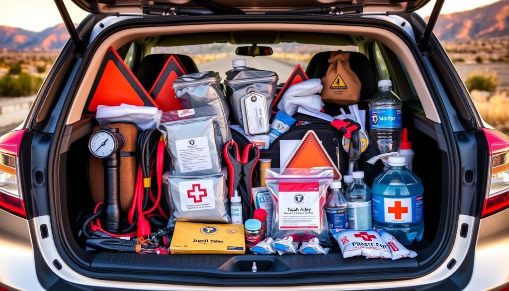 Emergency roadside kit with essential items for Jurupa Valley drivers