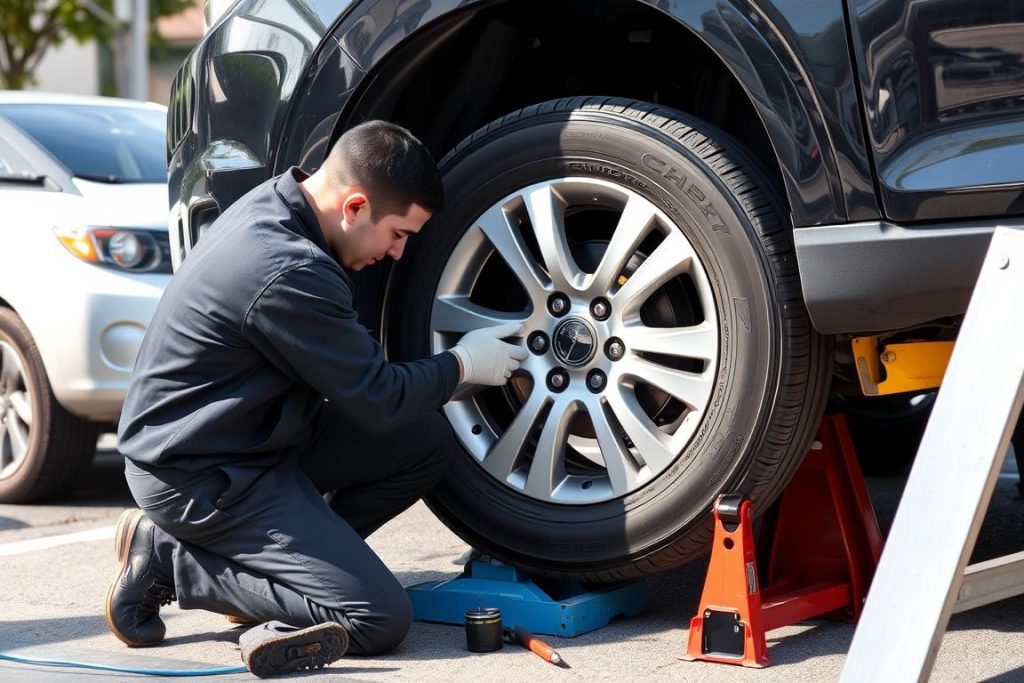 Flat tire change service in Berkeley