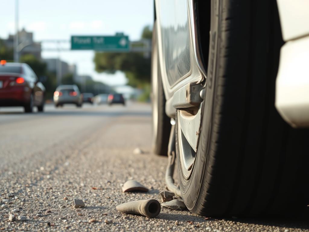 Flat tire situation requiring cheap $50 towing service in Austin