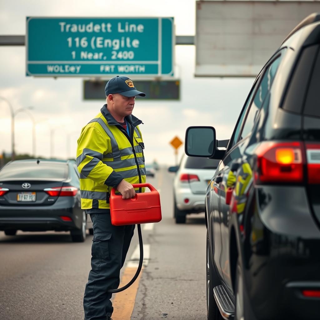Fuel delivery service on Fort Worth highway