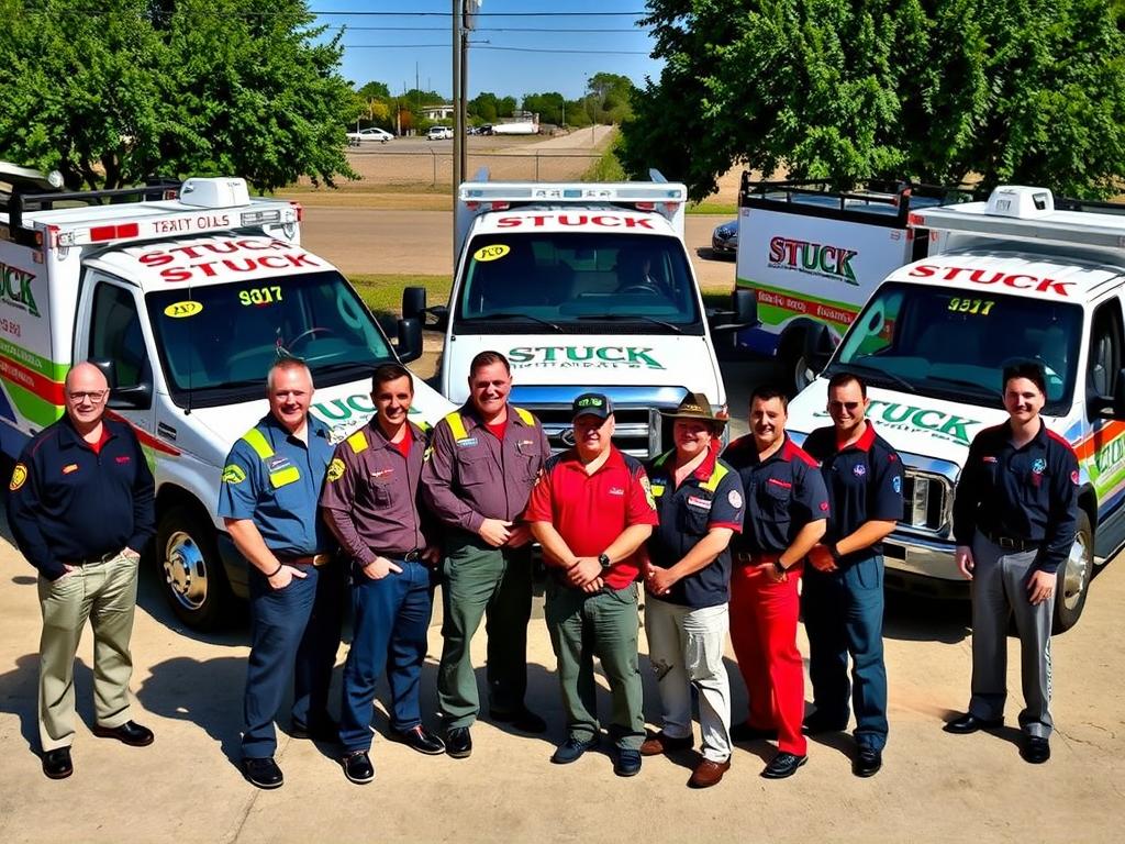 Local Longview roadside assistance team with service vehicles