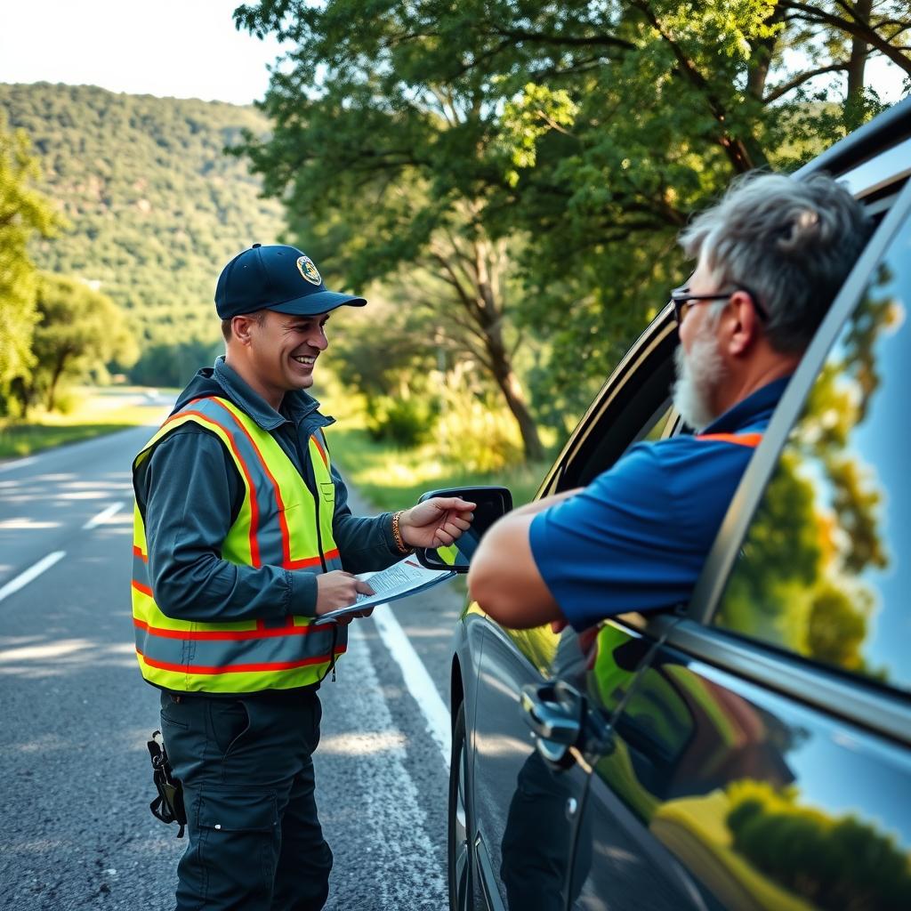 Local roadside assistance expert in New Braunfels helping motorist