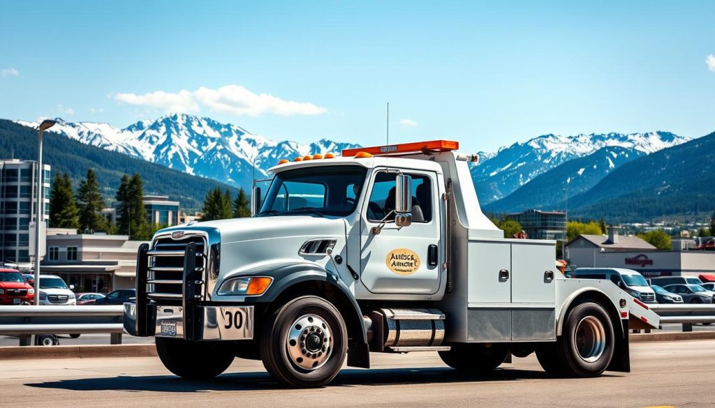 Professional tow truck providing cheap $50 towing service in Anchorage, Alaska