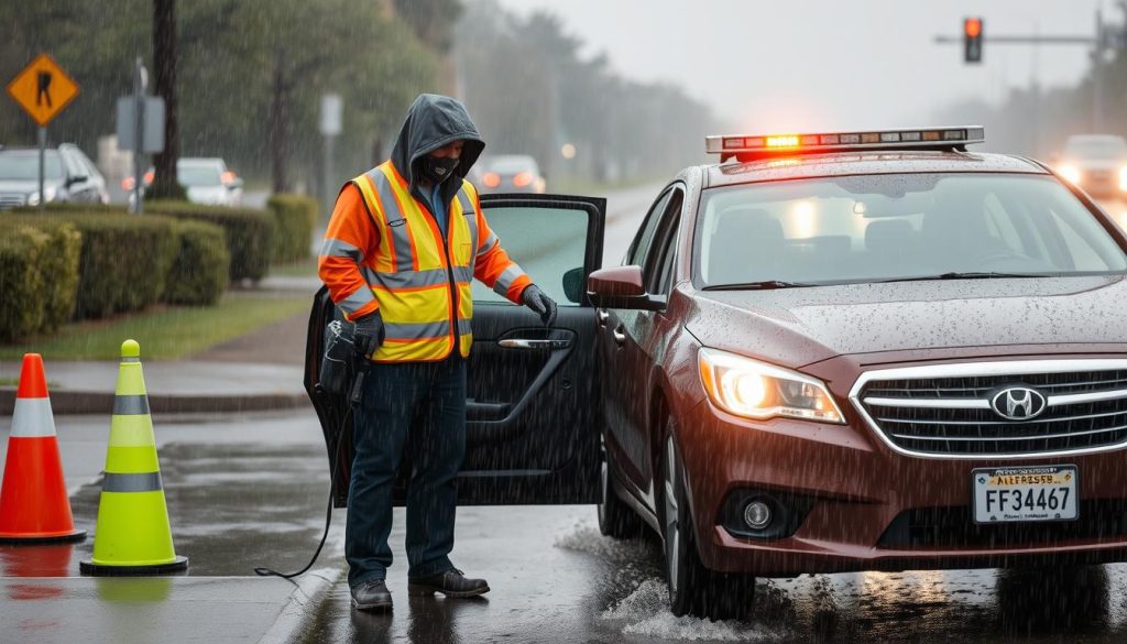 Roadside assistance during severe weather in Tuscaloosa, Alabama