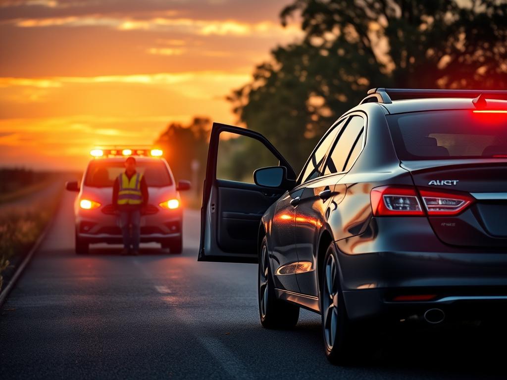 Roadside assistance technician arriving to help a stranded motorist in Abilene, Texas