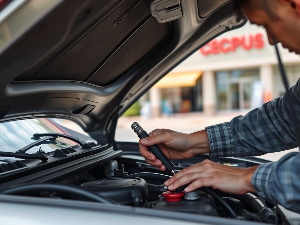 Roadside technician providing mechanical assistance in Decatur, Alabama