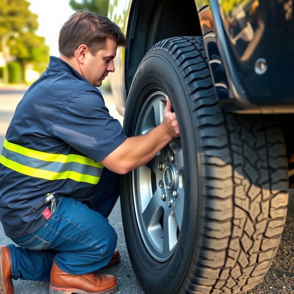 Tire change service in Escondido