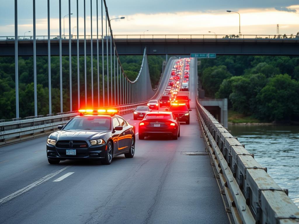 Vehicle broken down on Chattahoochee River bridge in Phenix City