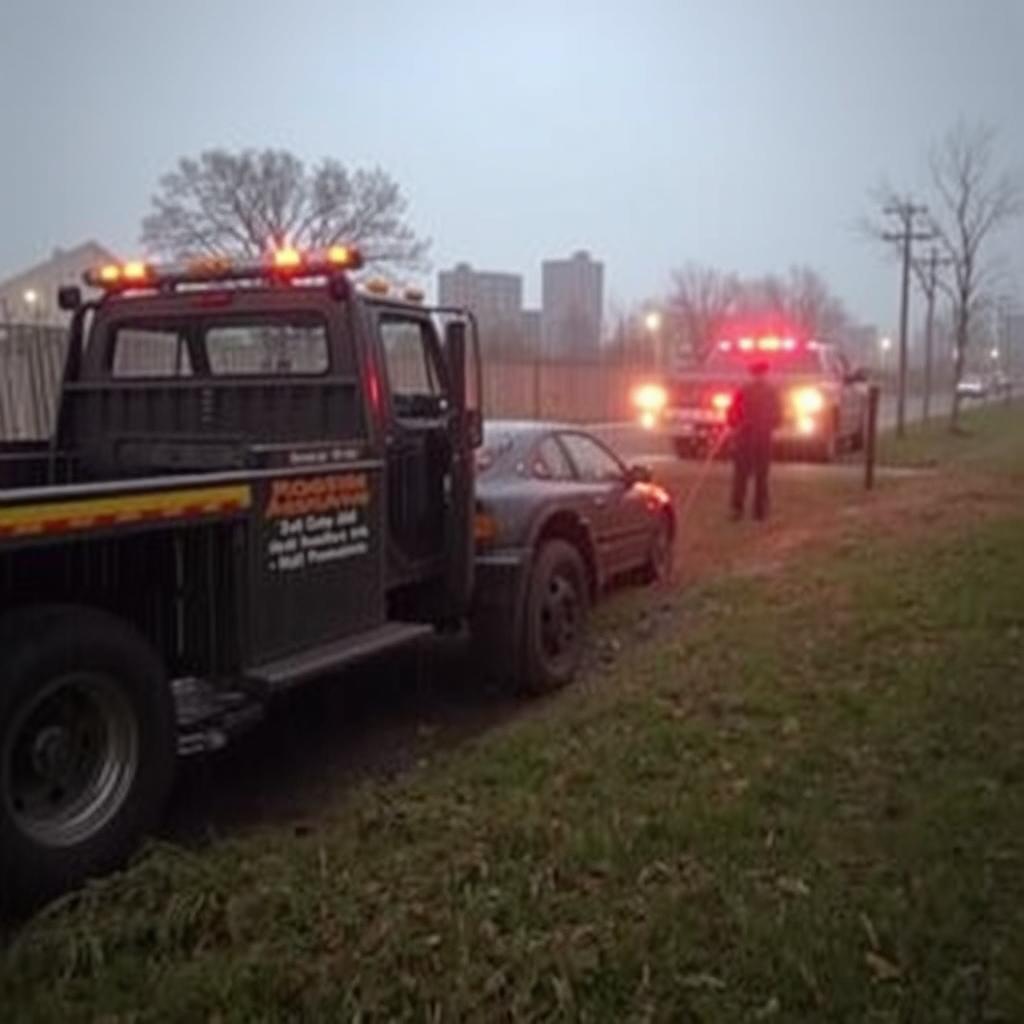 Winch out service for roadside assistance in Dallas, Texas