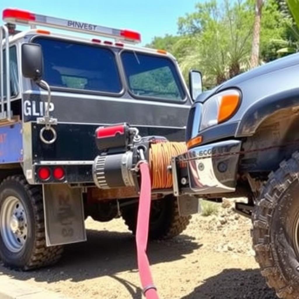 Winch out service in Escondido terrain