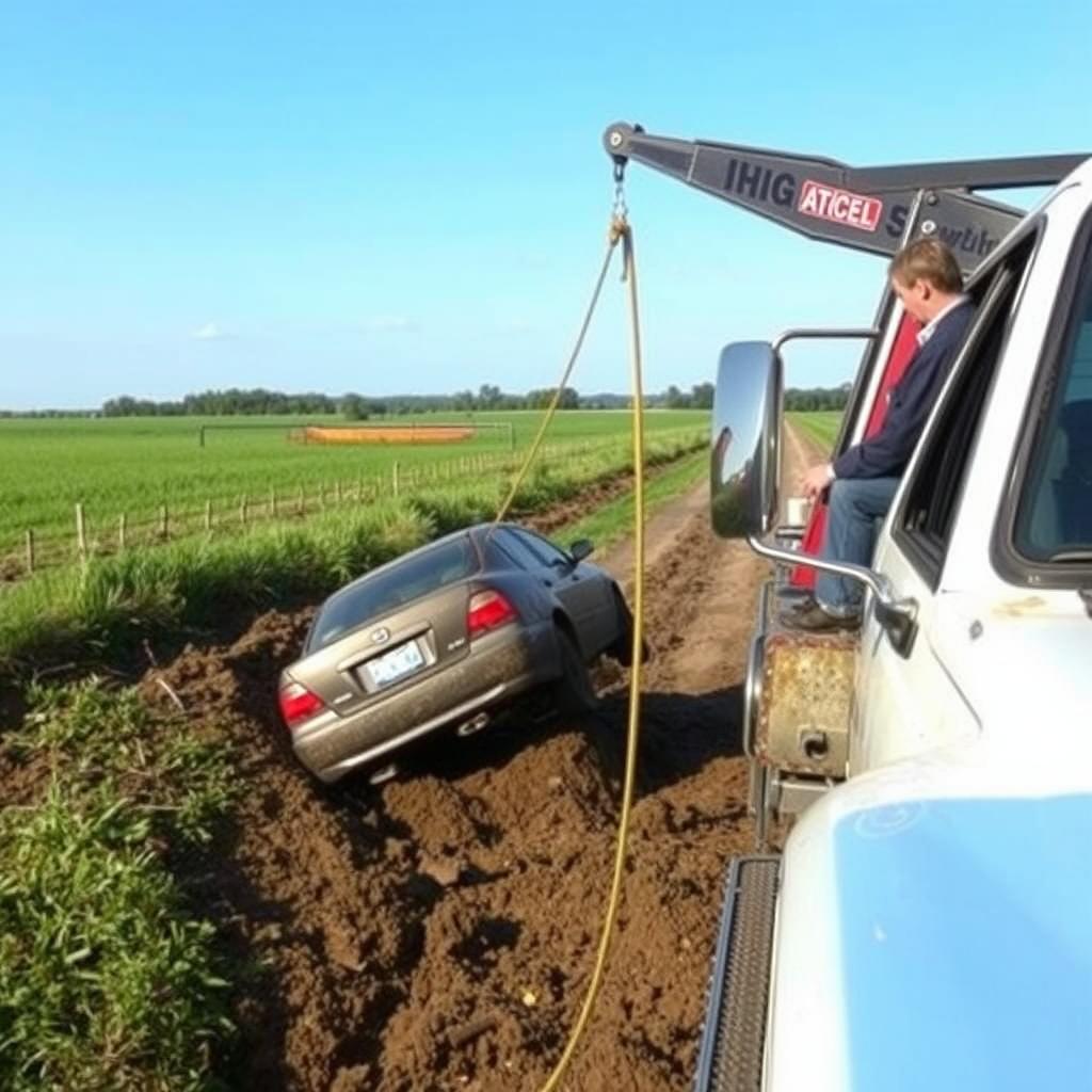 Winching service for stuck vehicle in Bowling Green, Kentucky