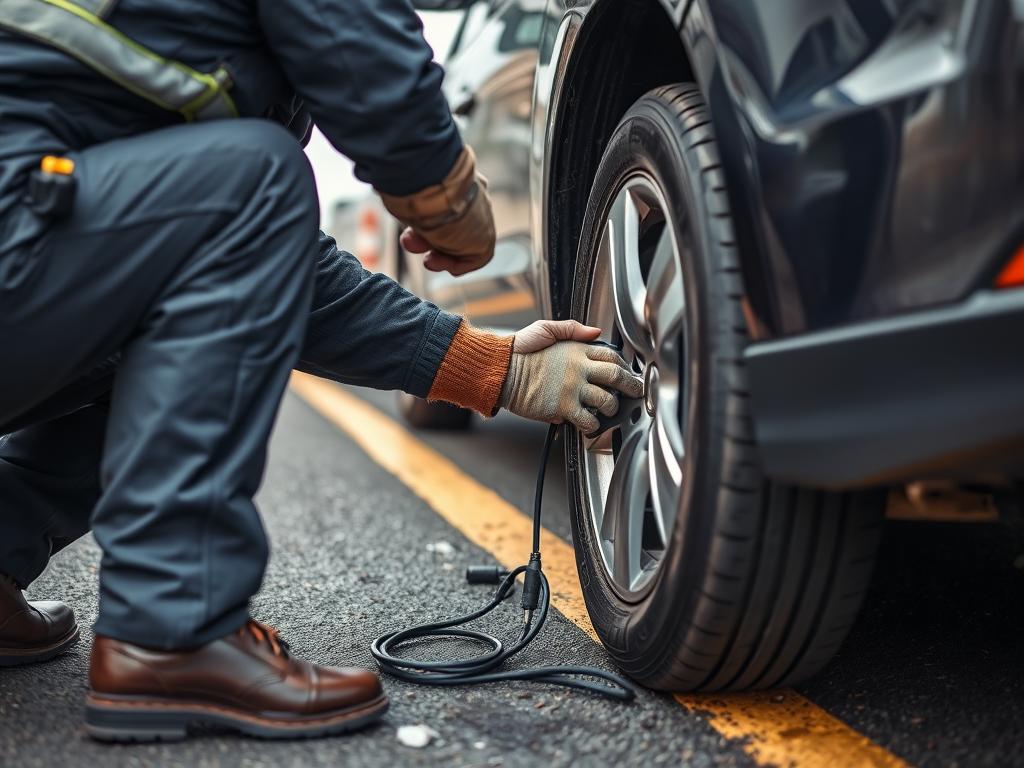 Emergency tire change service in Hackensack, New Jersey
