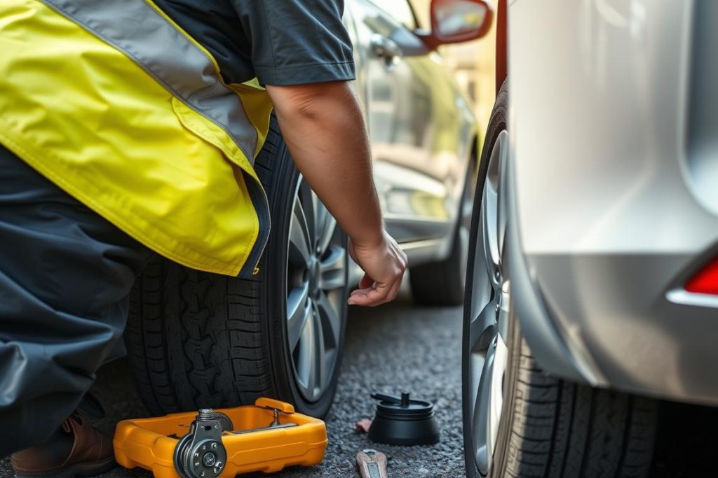 Flat tire change service in Summerville, South Carolina