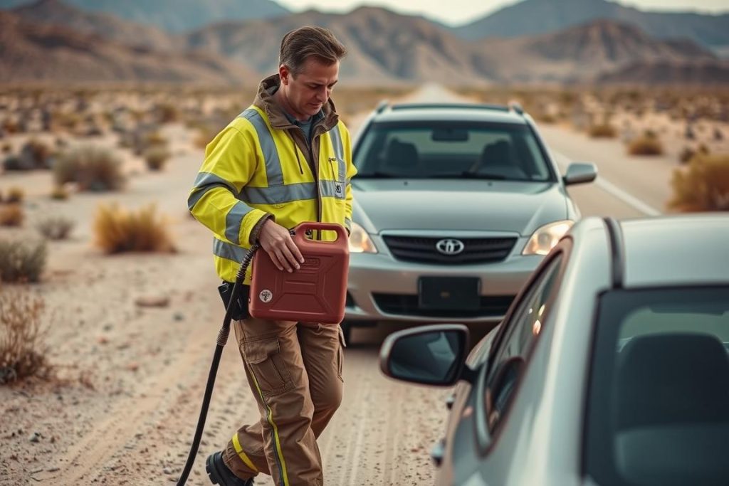 Fuel delivery service for stranded motorist in Yuma, Arizona