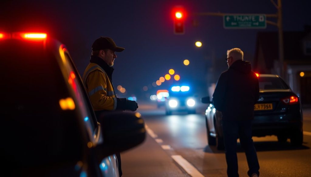 Local roadside assistance technician helping at night in Corvallis, Oregon