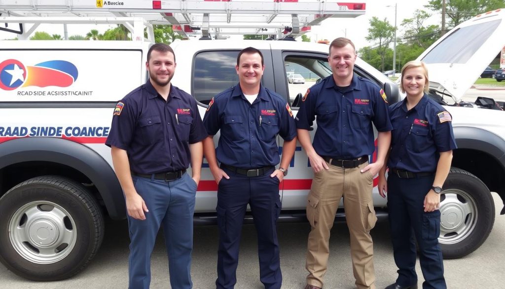 Professional roadside assistance team in Jacksonville, Florida