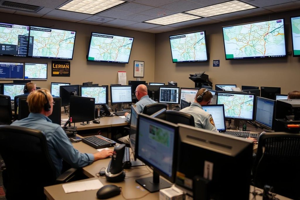 Roadside assistance dispatch center in Elkhart coordinating emergency response