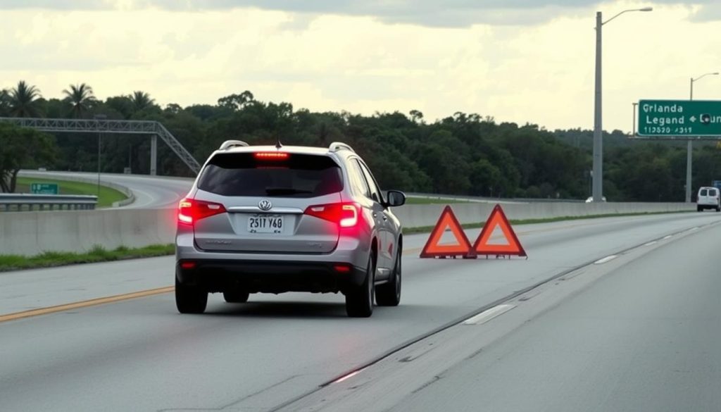 Safety precautions while waiting for roadside assistance in Orlando